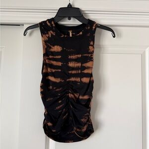 Free People tie dye ruched tank - S